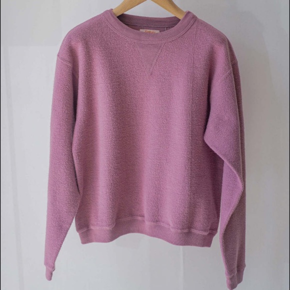 sunray spirit Tops - Sunray Spirit Hina Reversed Fleece Sweatshirt - Dusky Orchid